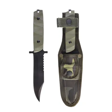 CZECH REPRO FIGHTING KNIFE W/ORIGINAL CAMO SHEATH LIKE NEW