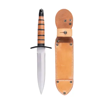 CZECH FIGHTING KNIFE W/LEATHER SHEATH LIKE NEW
