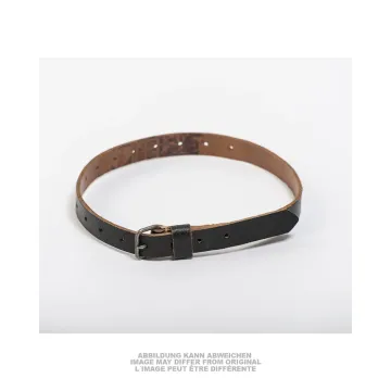GERMAN WWII BLACK LEATHER MESS KIT STRAP USED